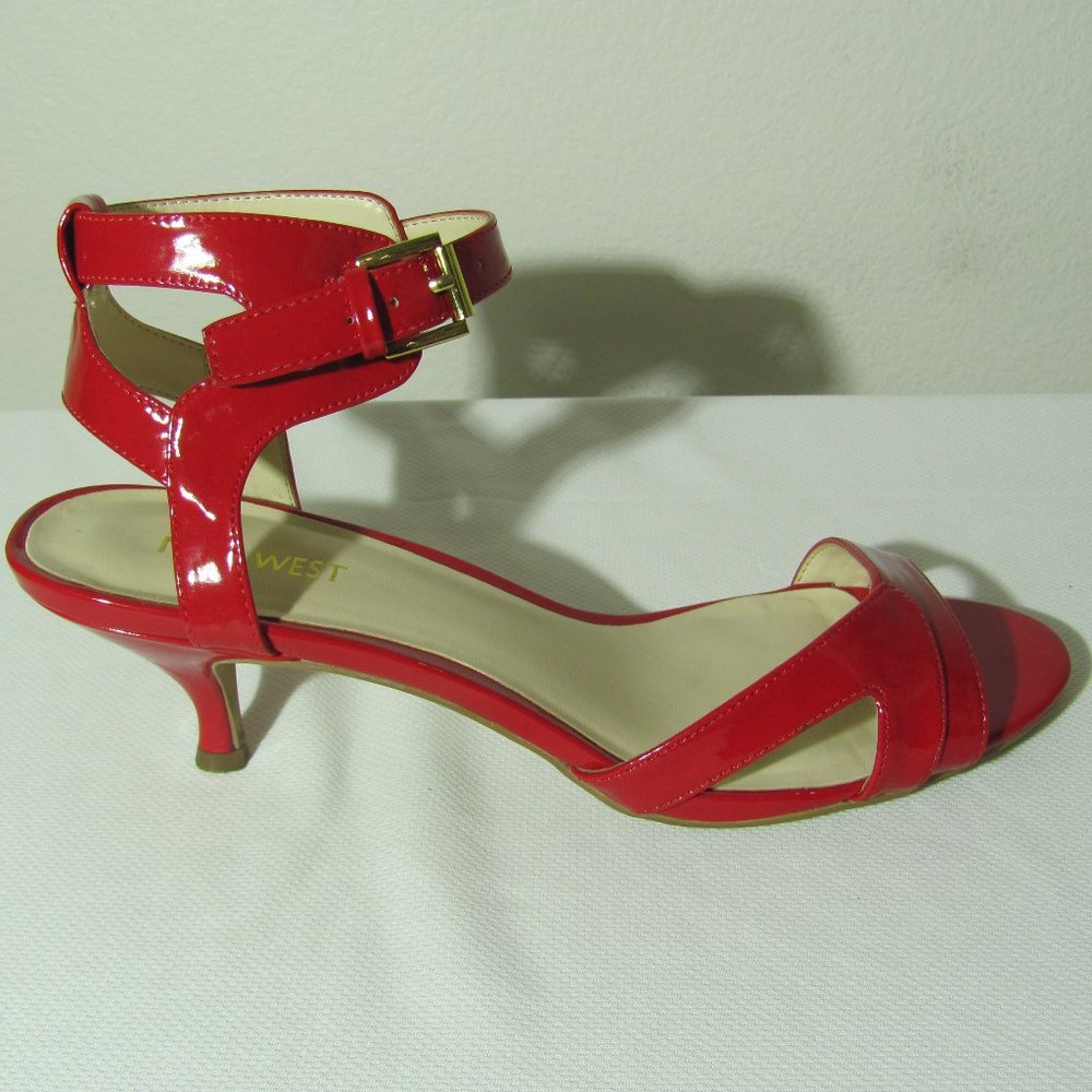 Nine West Offdahook Red Ankle Strap Sandal